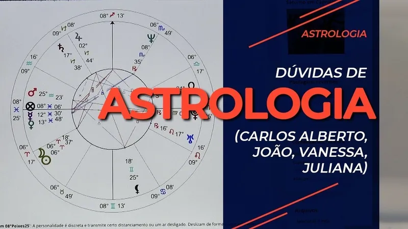 Duvidas de Astrologia (Carlos Alberto, João, Vanessa, Juliana)